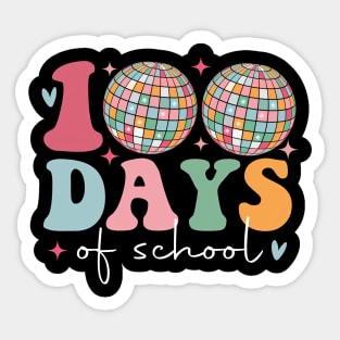 Disco Ball 100 Days Of School 100th Day Smarter Brighter Sticker